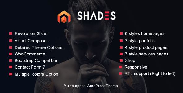 Shades Multipurpose Preview Wordpress Theme - Rating, Reviews, Preview, Demo & Download
