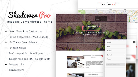 Shadower Pro Preview Wordpress Theme - Rating, Reviews, Preview, Demo & Download