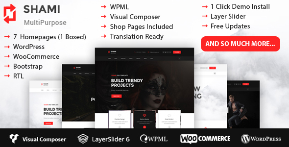 SHAMI Multipurpose Preview Wordpress Theme - Rating, Reviews, Preview, Demo & Download