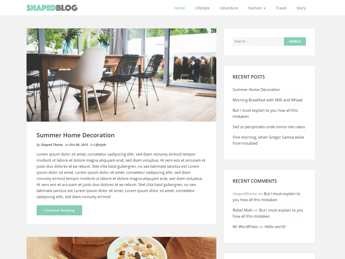 Shaped Blog Preview Wordpress Theme - Rating, Reviews, Preview, Demo & Download