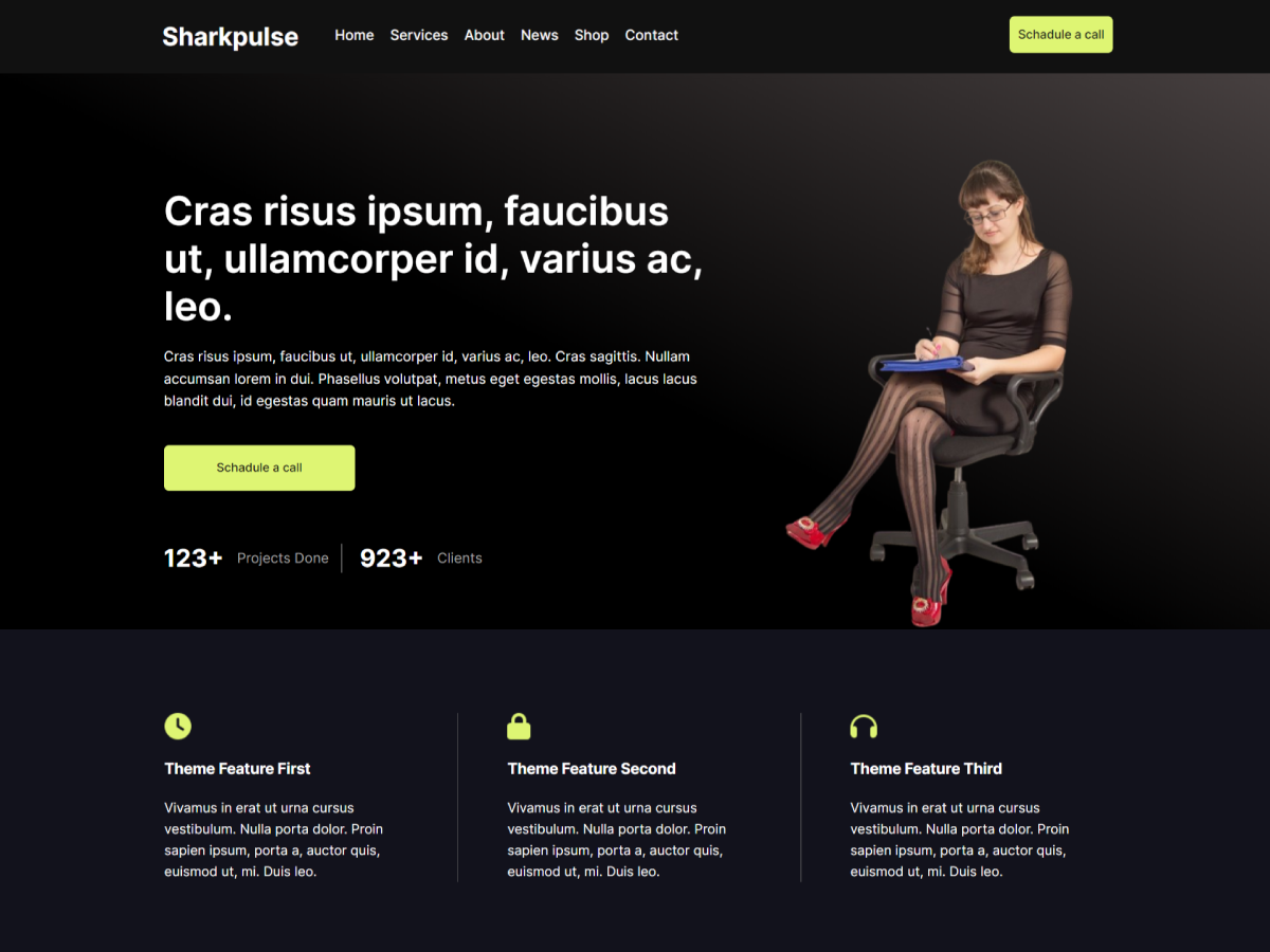Sharkpulse Preview Wordpress Theme - Rating, Reviews, Preview, Demo & Download