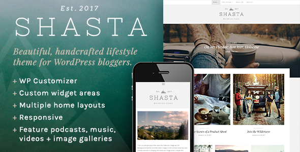 Shasta Preview Wordpress Theme - Rating, Reviews, Preview, Demo & Download