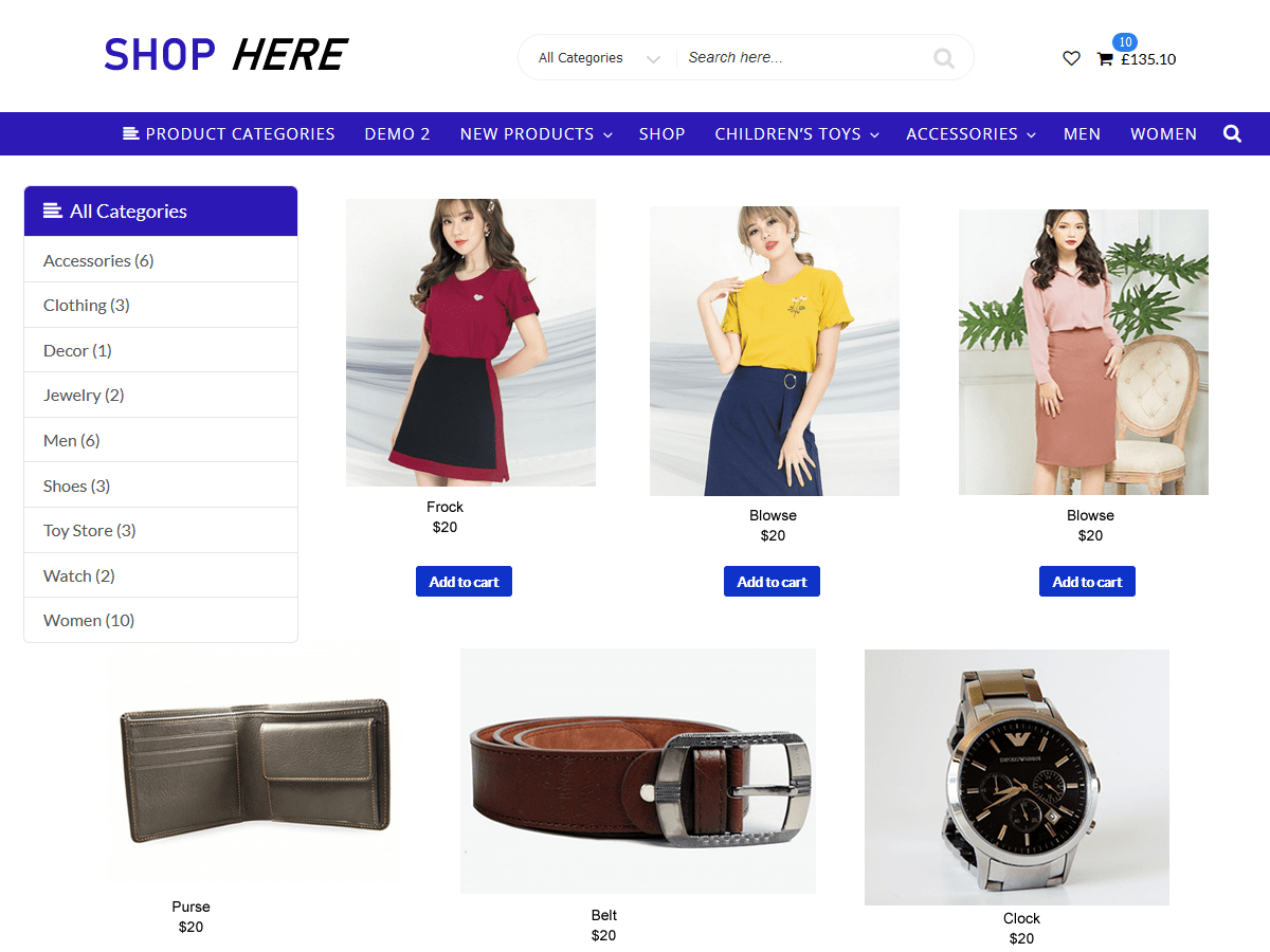 Shop Here Preview Wordpress Theme - Rating, Reviews, Preview, Demo & Download