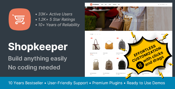Shopkeeper Preview Wordpress Theme - Rating, Reviews, Preview, Demo & Download