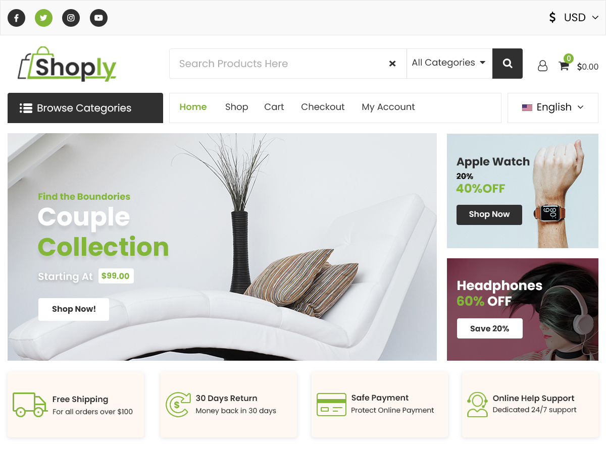 Shoply Preview Wordpress Theme - Rating, Reviews, Preview, Demo & Download
