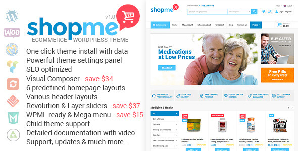ShopMe Preview Wordpress Theme - Rating, Reviews, Preview, Demo & Download