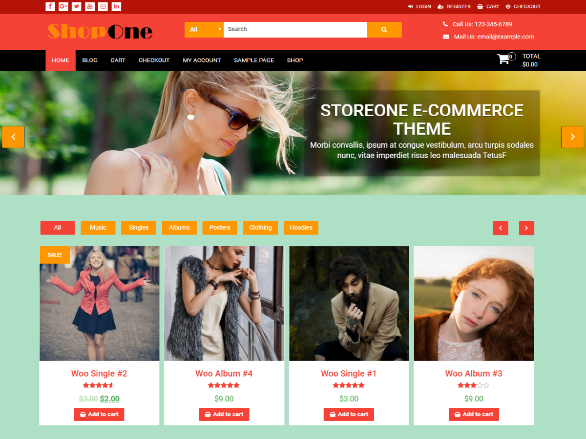 ShopOne Preview Wordpress Theme - Rating, Reviews, Preview, Demo & Download