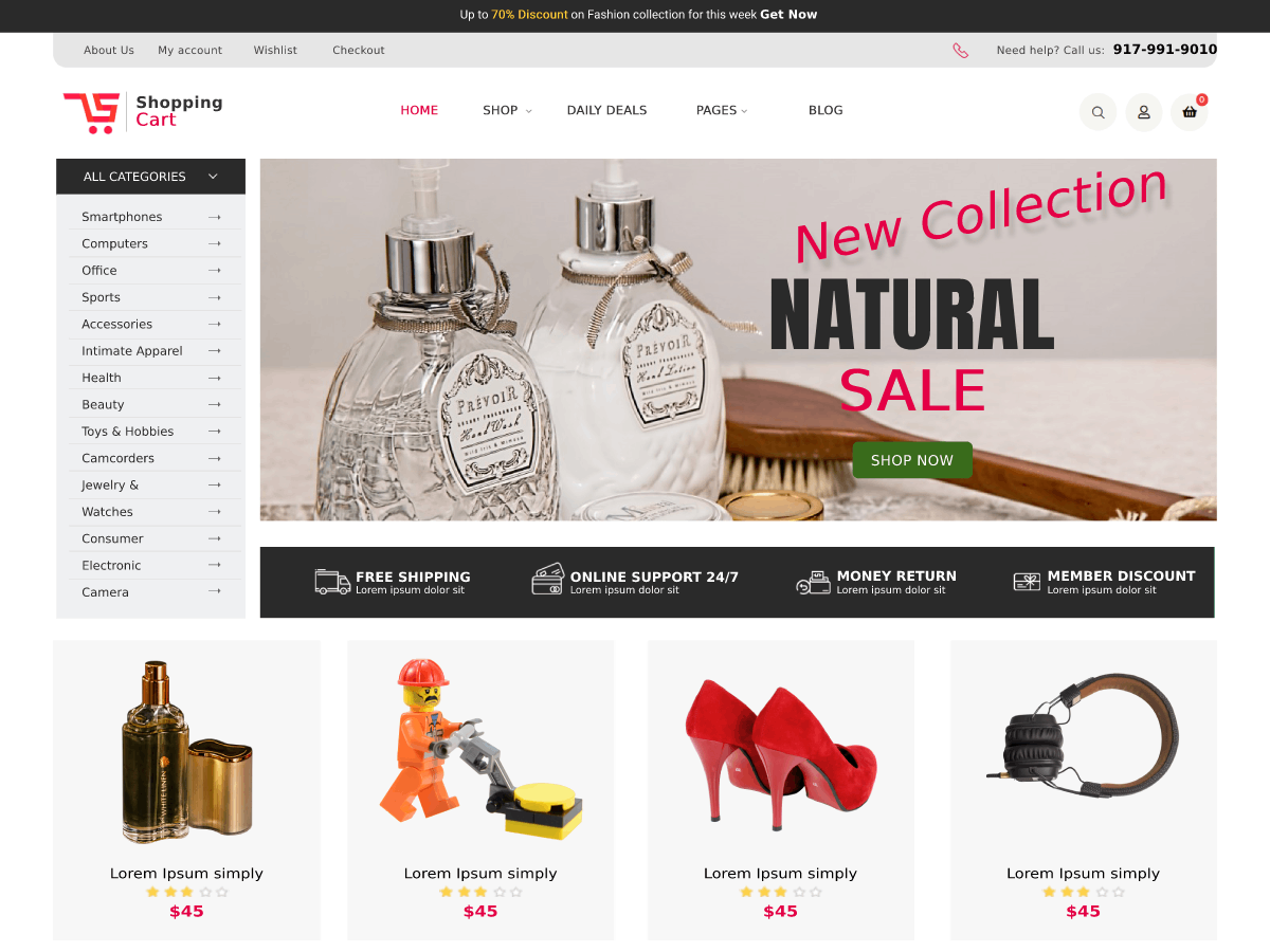 Shopping Cart Preview Wordpress Theme - Rating, Reviews, Preview, Demo & Download