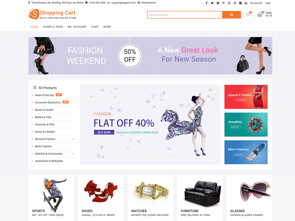 ShoppingCart Preview Wordpress Theme - Rating, Reviews, Preview, Demo & Download