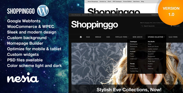 Shoppinggo Preview Wordpress Theme - Rating, Reviews, Preview, Demo & Download