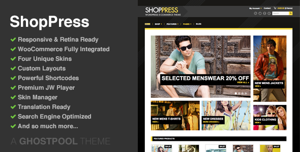 ShopPress Preview Wordpress Theme - Rating, Reviews, Preview, Demo & Download
