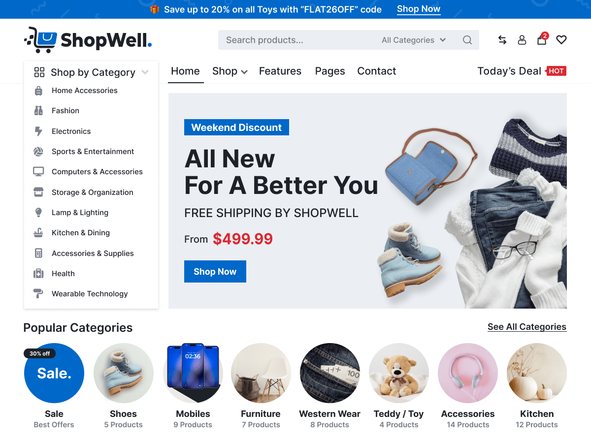 Shopwell Preview Wordpress Theme - Rating, Reviews, Preview, Demo & Download