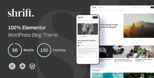 Shrift Preview Wordpress Theme - Rating, Reviews, Preview, Demo & Download