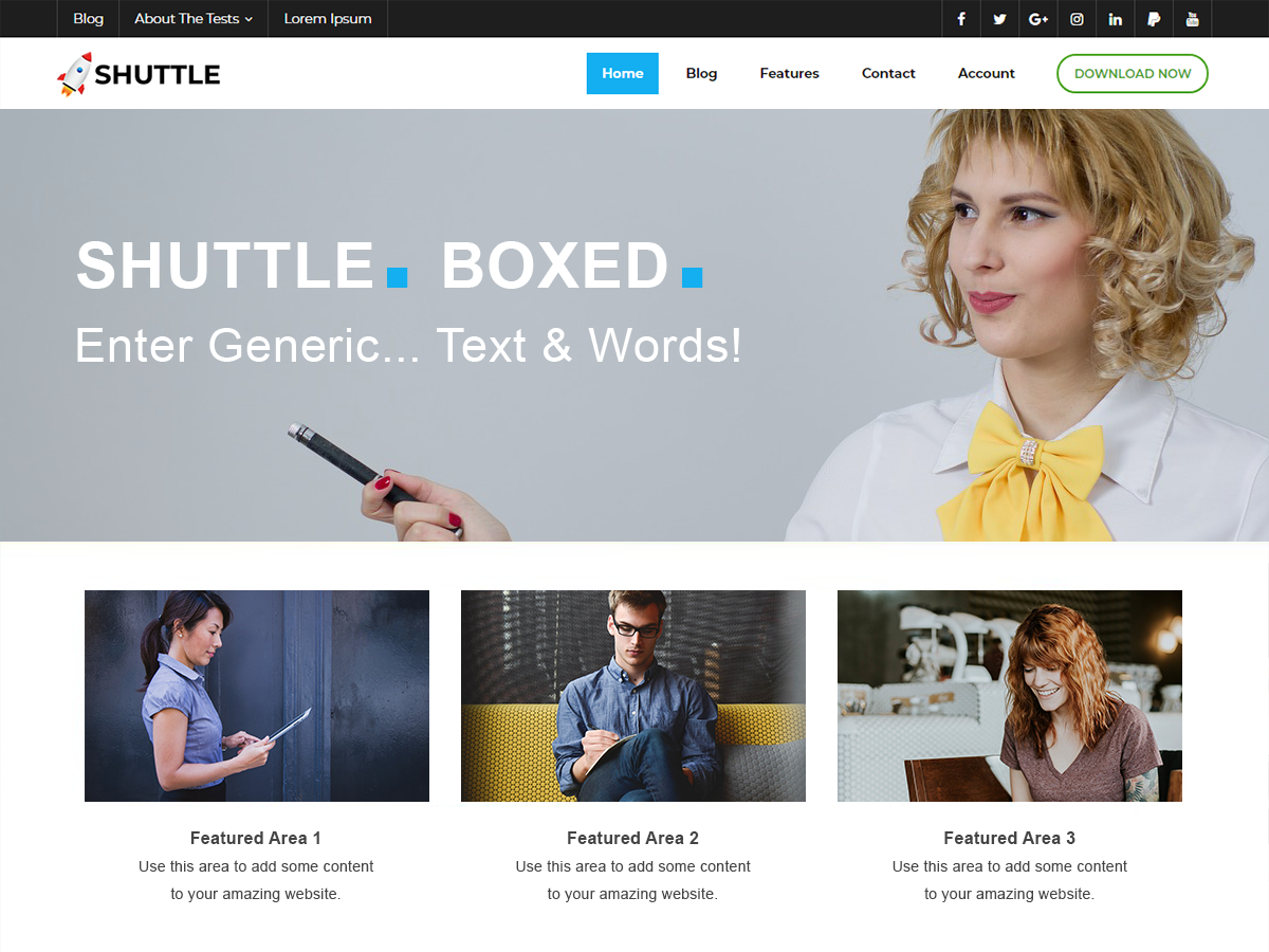 Shuttle Boxed Preview Wordpress Theme - Rating, Reviews, Preview, Demo & Download