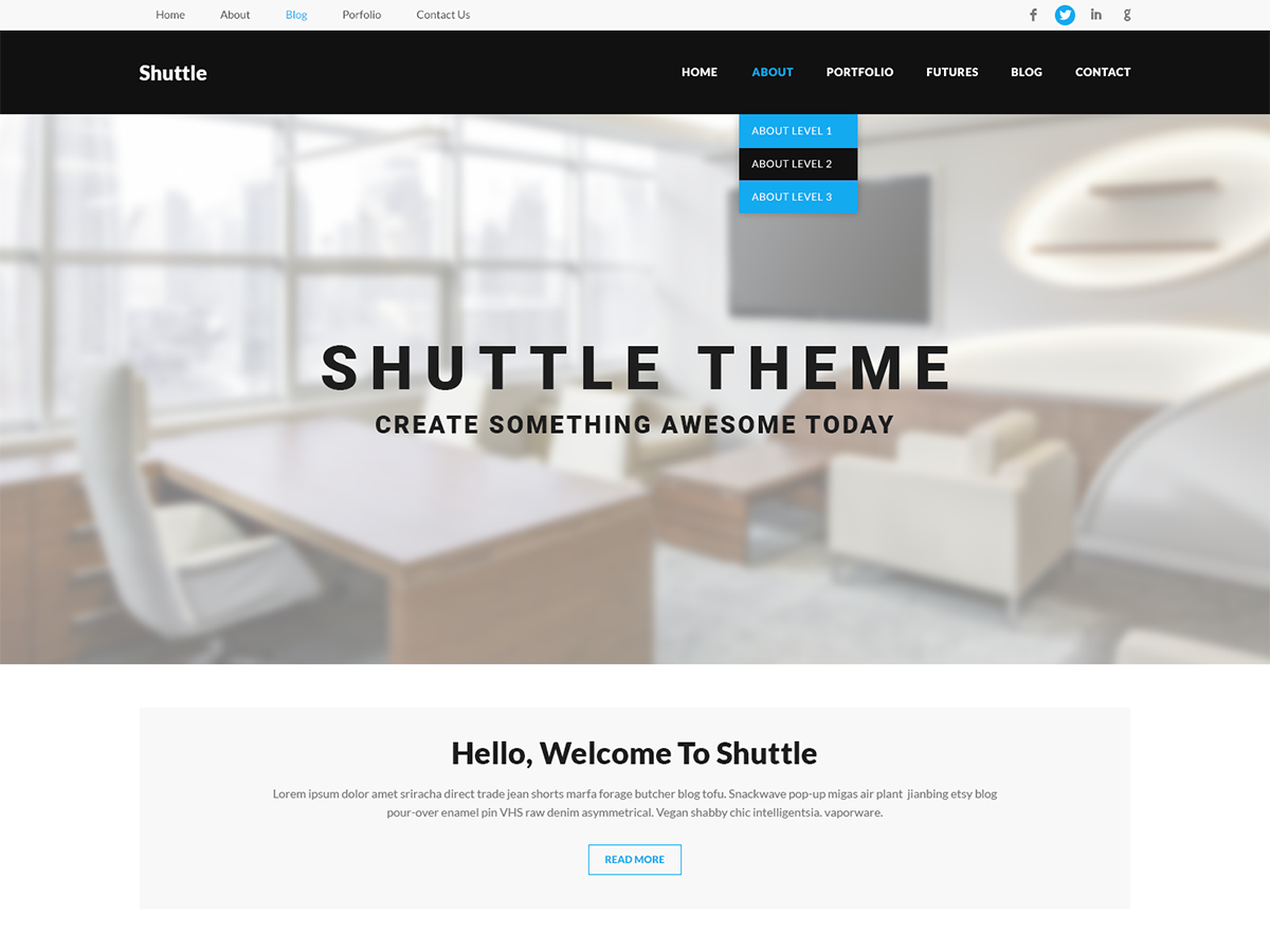 Shuttle GoBusiness Preview Wordpress Theme - Rating, Reviews, Preview, Demo & Download