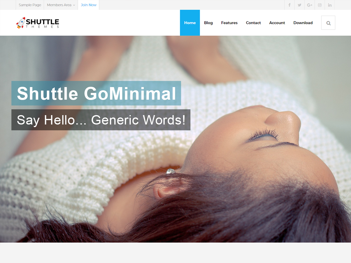 Shuttle GoMinimal Preview Wordpress Theme - Rating, Reviews, Preview, Demo & Download