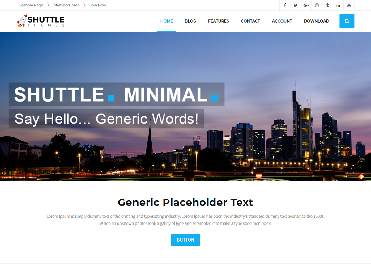 Shuttle Minimal Preview Wordpress Theme - Rating, Reviews, Preview, Demo & Download