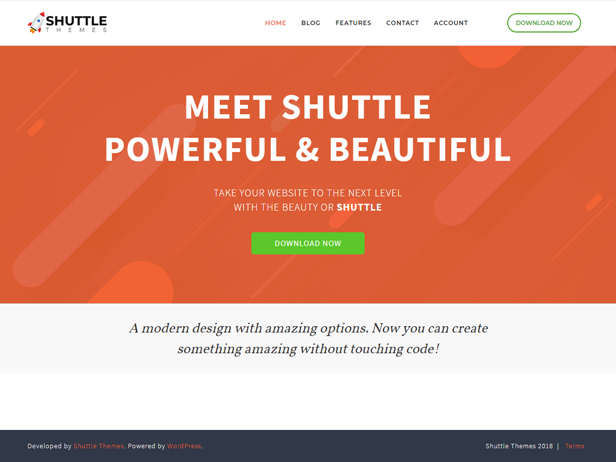 Shuttle Orange Preview Wordpress Theme - Rating, Reviews, Preview, Demo & Download