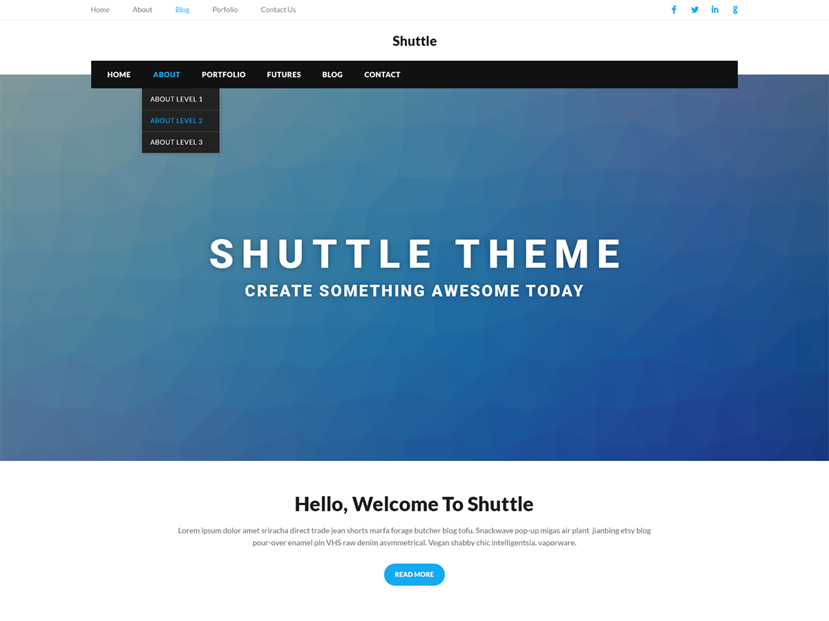 Shuttle Portfolio Preview Wordpress Theme - Rating, Reviews, Preview, Demo & Download