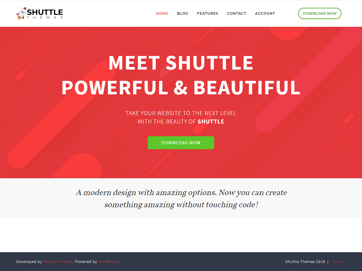 Shuttle Red Preview Wordpress Theme - Rating, Reviews, Preview, Demo & Download