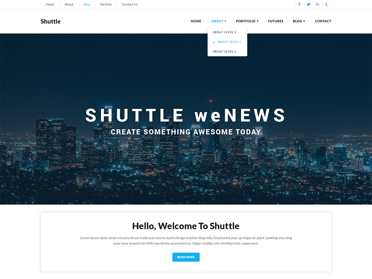 Shuttle WeNews Preview Wordpress Theme - Rating, Reviews, Preview, Demo & Download