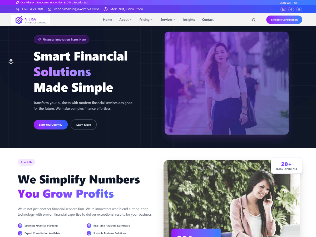 Siara Finance Preview Wordpress Theme - Rating, Reviews, Preview, Demo & Download