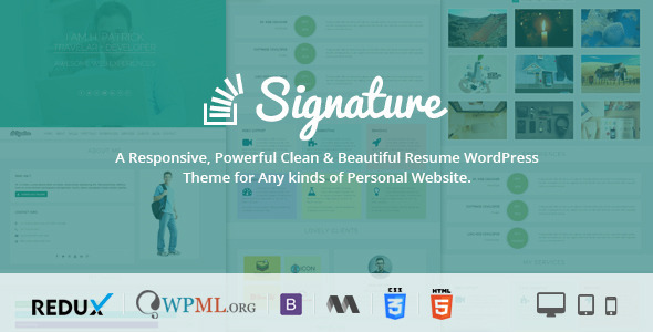 Signature Preview Wordpress Theme - Rating, Reviews, Preview, Demo & Download