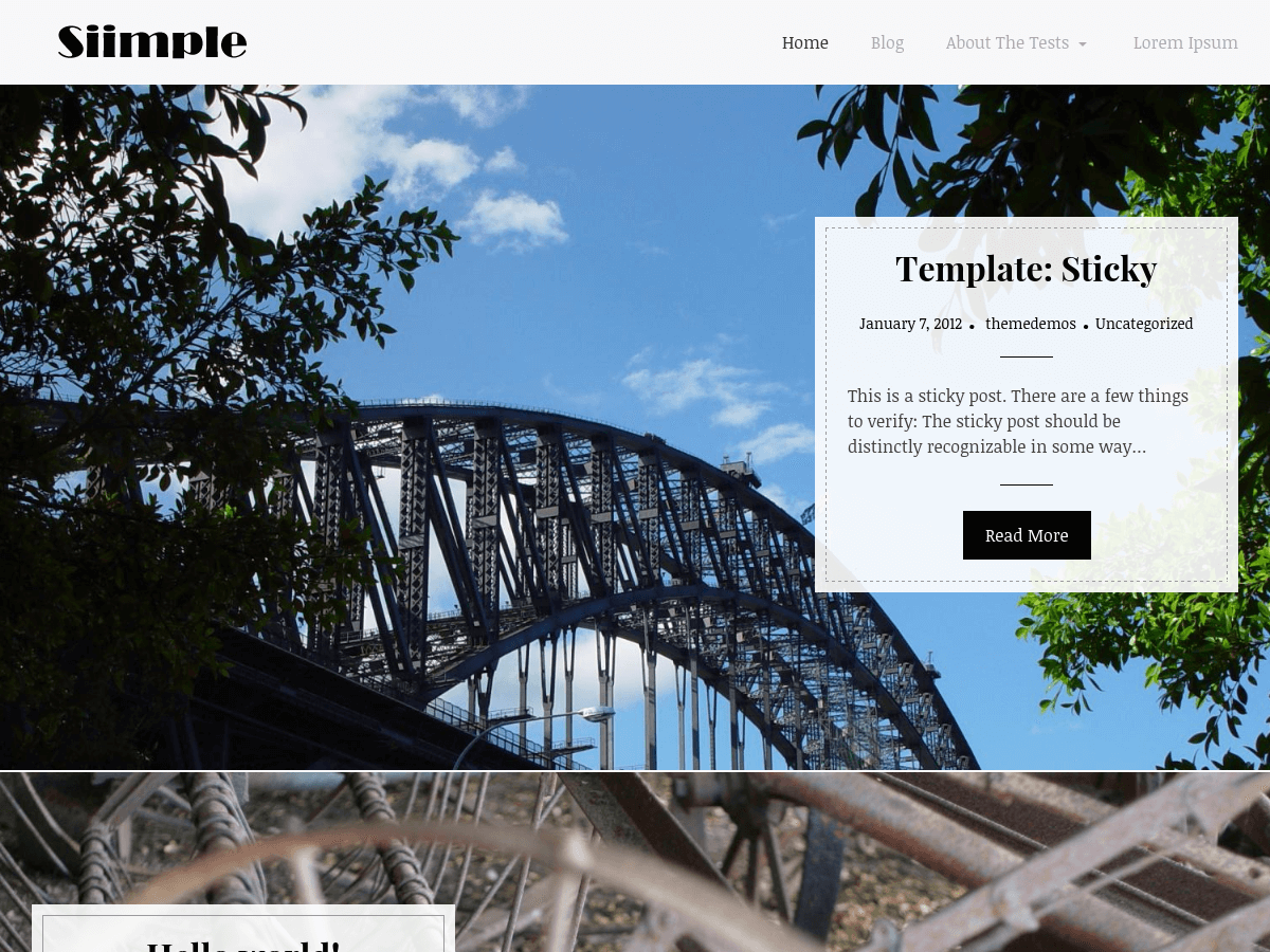 Siimple Preview Wordpress Theme - Rating, Reviews, Preview, Demo & Download