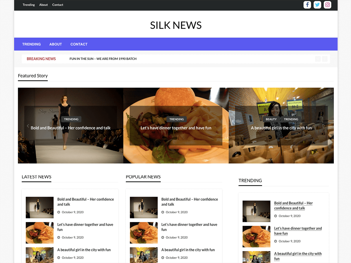 Silk News Preview Wordpress Theme - Rating, Reviews, Preview, Demo & Download