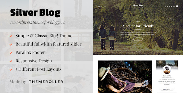 Silver Blog Preview Wordpress Theme - Rating, Reviews, Preview, Demo & Download
