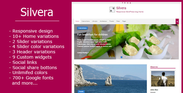 Silvera Preview Wordpress Theme - Rating, Reviews, Preview, Demo & Download