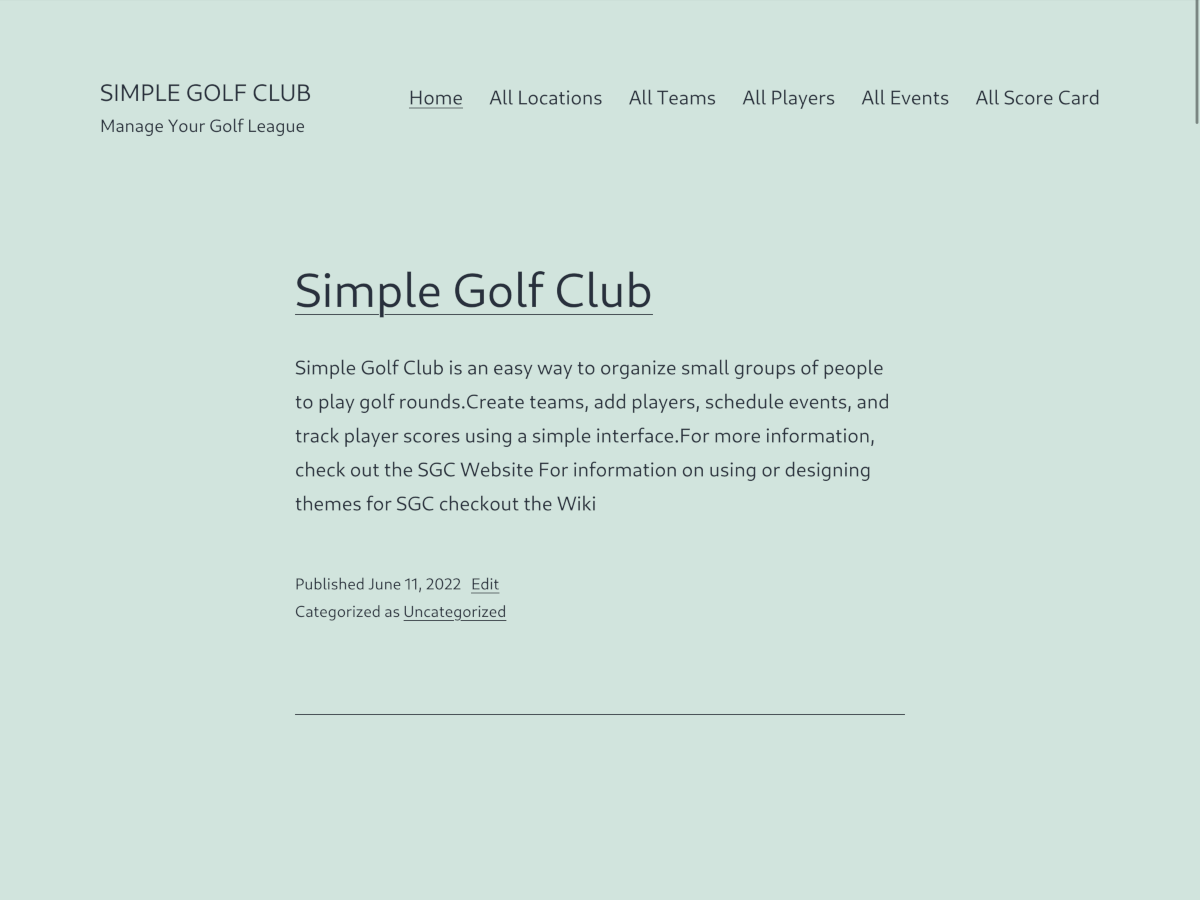 Simple Golf Preview Wordpress Theme - Rating, Reviews, Preview, Demo & Download