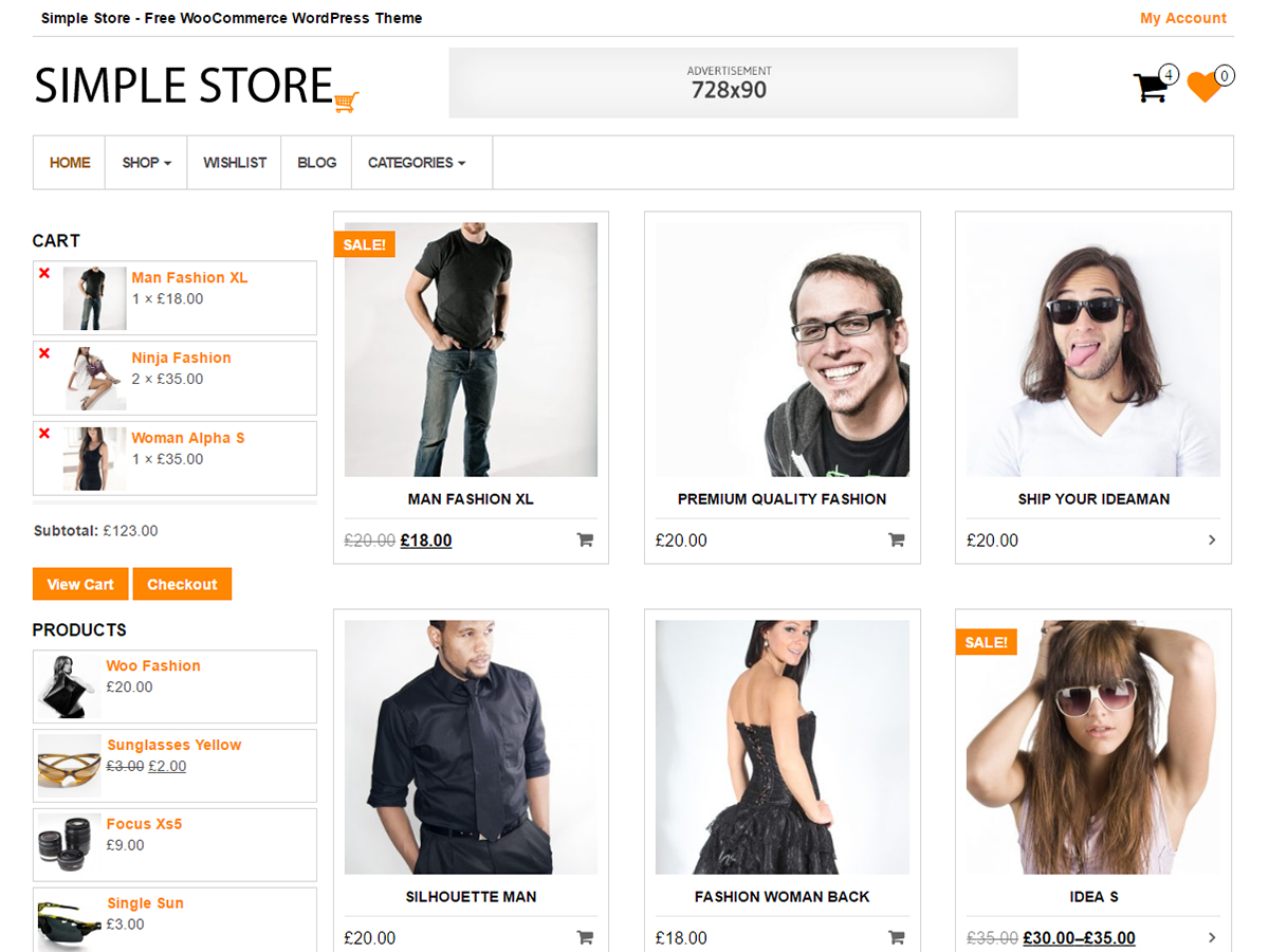 Simple Store Preview Wordpress Theme - Rating, Reviews, Preview, Demo & Download