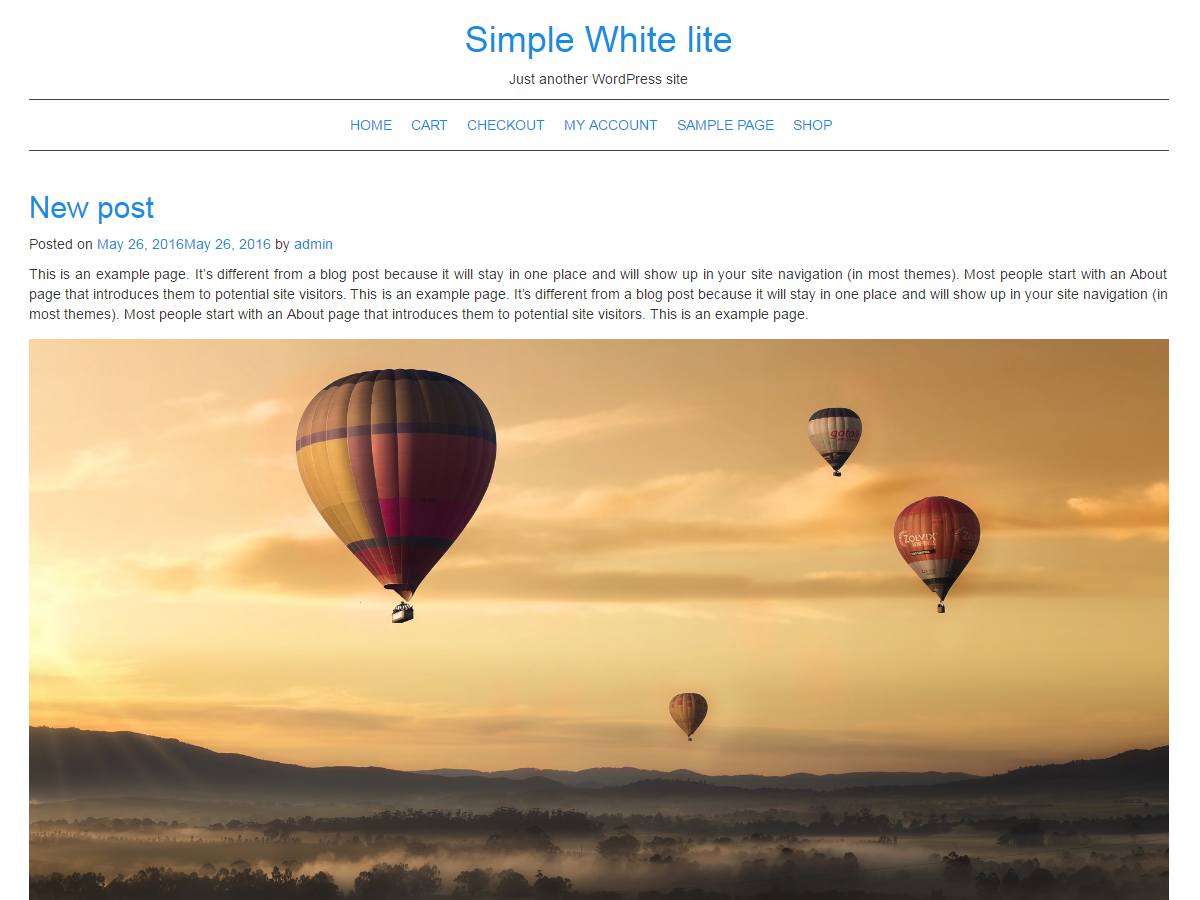 Simple White Preview Wordpress Theme - Rating, Reviews, Preview, Demo & Download