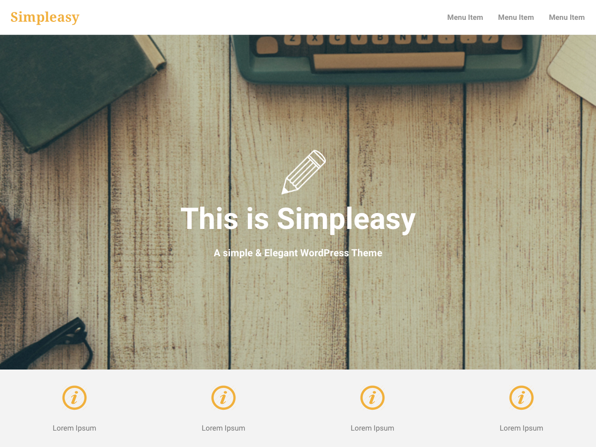 Simpleasy Preview Wordpress Theme - Rating, Reviews, Preview, Demo & Download
