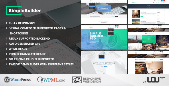 SimpleBuilder Preview Wordpress Theme - Rating, Reviews, Preview, Demo & Download