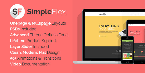 SimpleFlex Preview Wordpress Theme - Rating, Reviews, Preview, Demo & Download