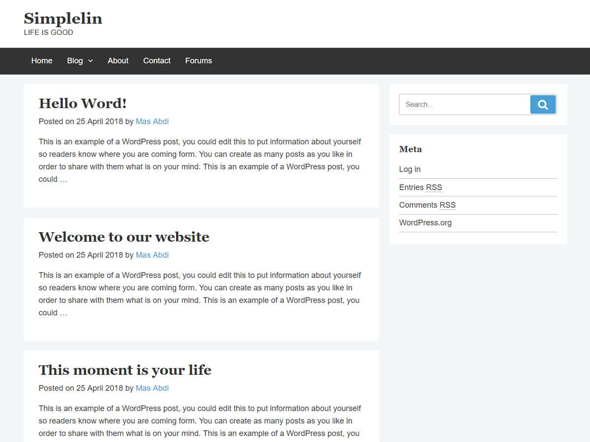 Simplelin Preview Wordpress Theme - Rating, Reviews, Preview, Demo & Download