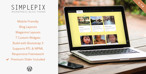 SimplePix Preview Wordpress Theme - Rating, Reviews, Preview, Demo & Download