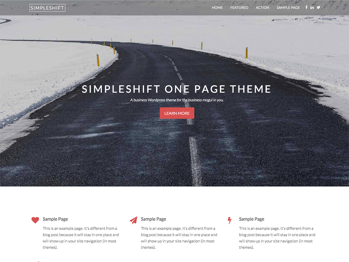 SimpleShift Preview Wordpress Theme - Rating, Reviews, Preview, Demo & Download