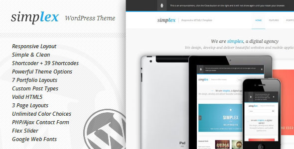 Simplex Preview Wordpress Theme - Rating, Reviews, Preview, Demo & Download