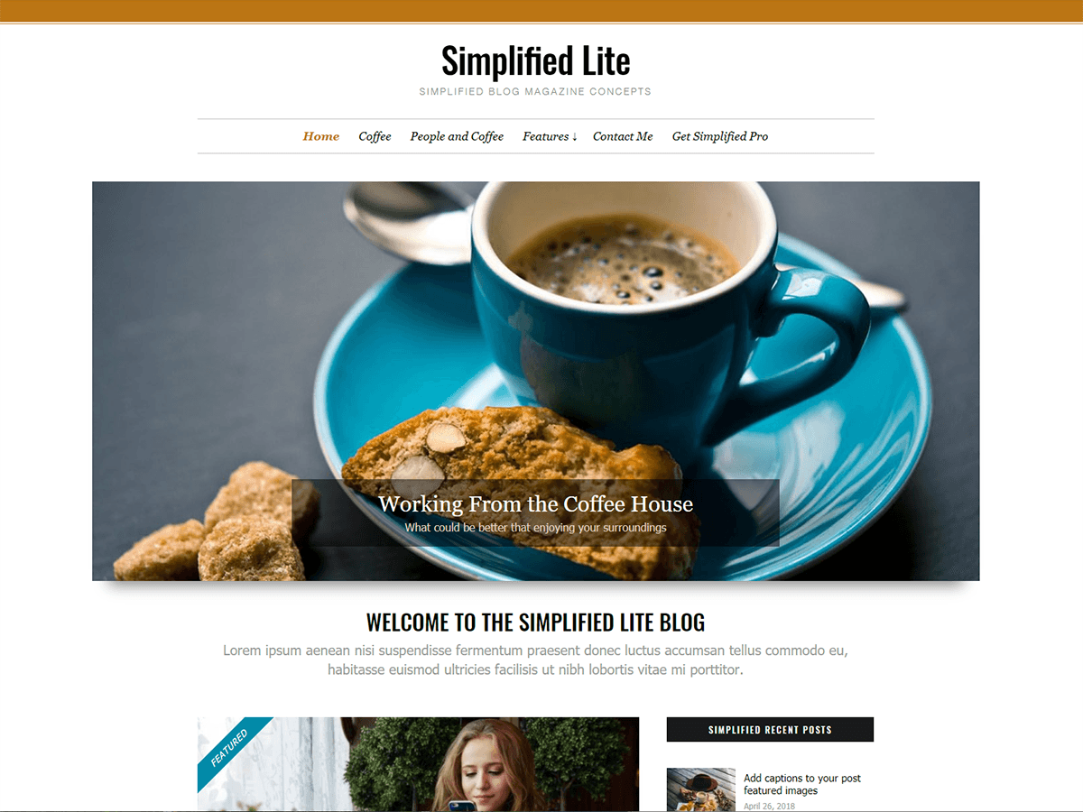 Simplified Lite Preview Wordpress Theme - Rating, Reviews, Preview, Demo & Download