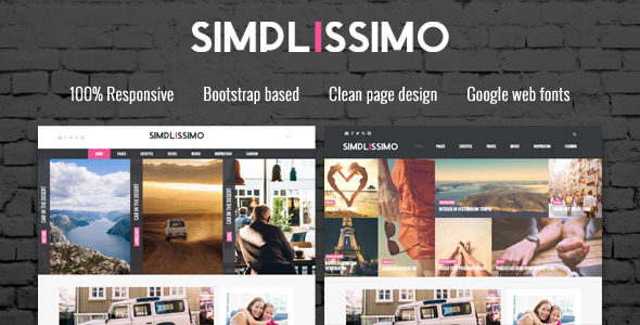 Simplissimo Preview Wordpress Theme - Rating, Reviews, Preview, Demo & Download