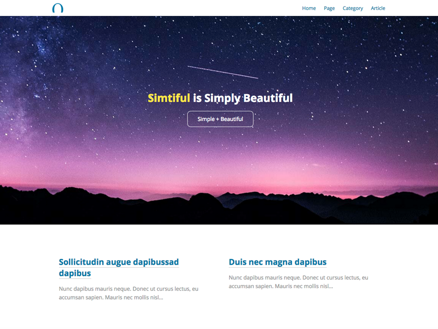 Simtiful Preview Wordpress Theme - Rating, Reviews, Preview, Demo & Download