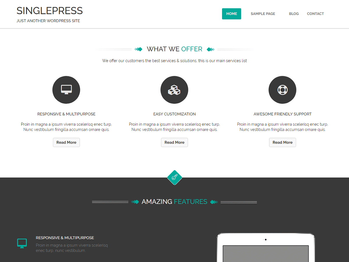 SinglePress Preview Wordpress Theme - Rating, Reviews, Preview, Demo & Download