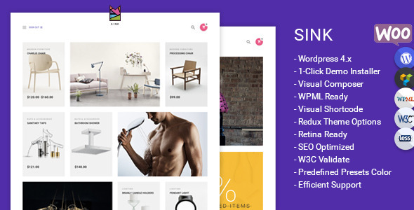 Sink Preview Wordpress Theme - Rating, Reviews, Preview, Demo & Download