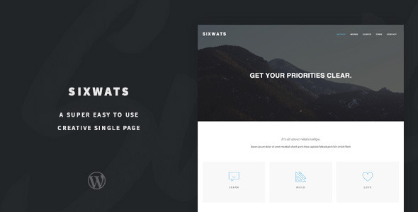 SIXWATS Preview Wordpress Theme - Rating, Reviews, Preview, Demo & Download