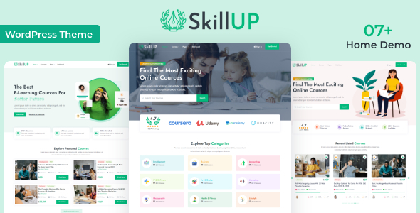SkillUp Preview Wordpress Theme - Rating, Reviews, Preview, Demo & Download