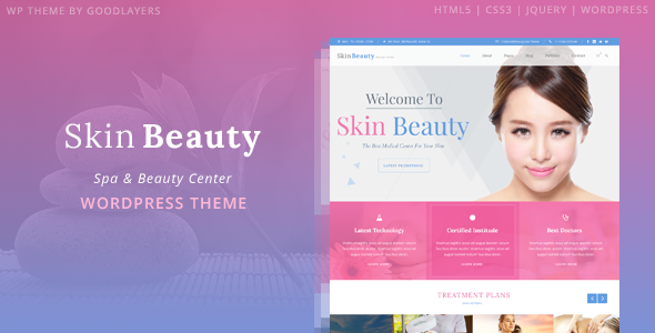 Skin Beauty Preview Wordpress Theme - Rating, Reviews, Preview, Demo & Download