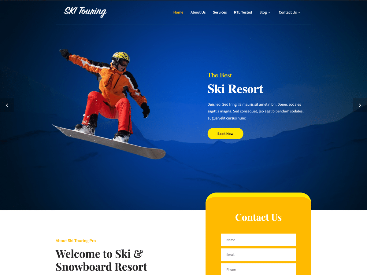 Skitouring Preview Wordpress Theme - Rating, Reviews, Preview, Demo & Download